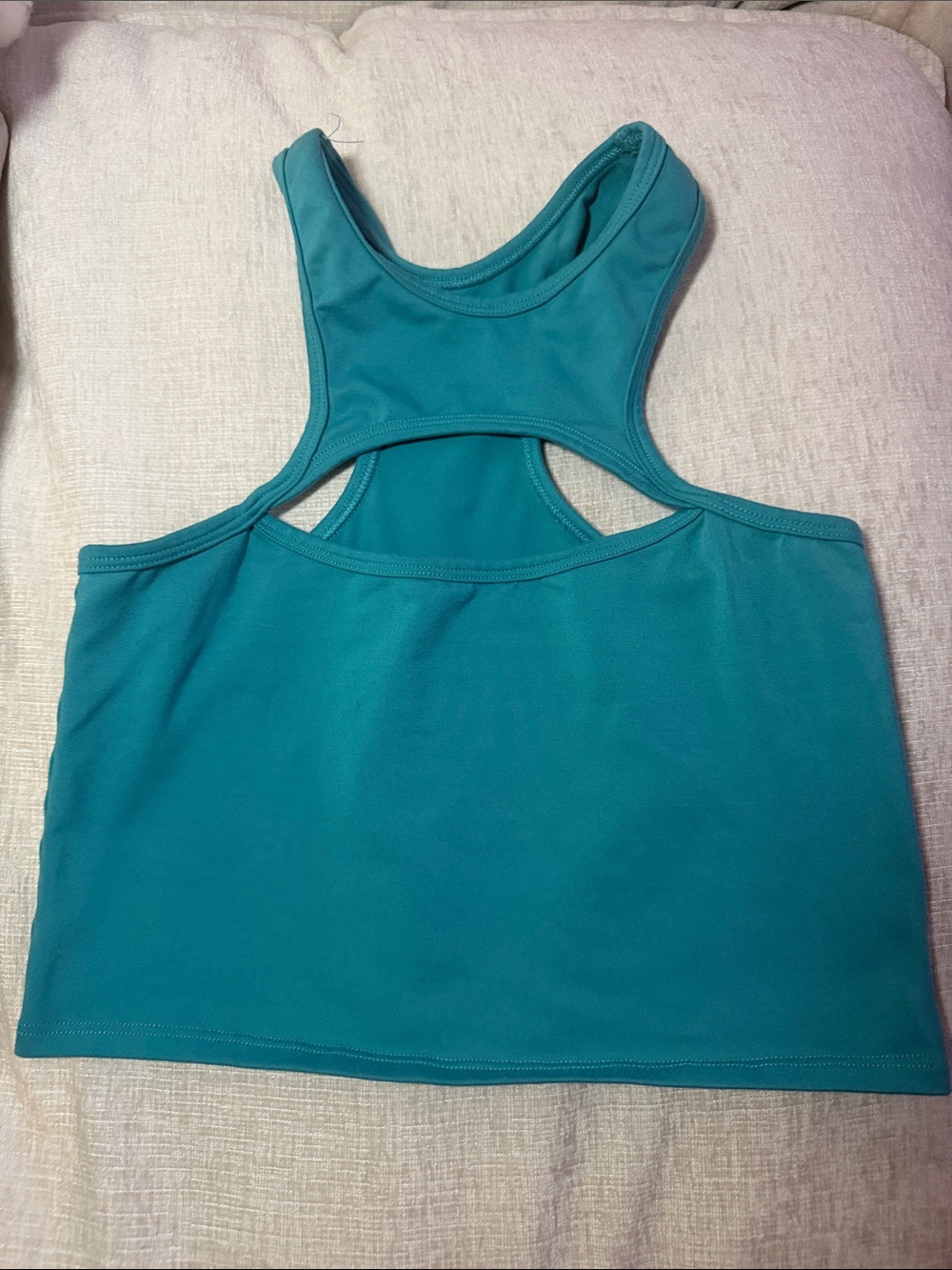 Bombshell Sportswear Teal Crop Tank Top